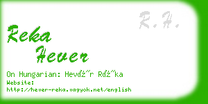 reka hever business card